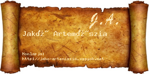 Jakó Artemíszia névjegykártya